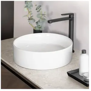 neoro n40 Vasque à poser Ø 39,5 H: 11,5 cm, surface facile à entretenir, BN0943WH, pas cher