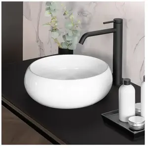 neoro n40 Vasque à poser Ø 36 H: 12 cm, surface facile à entretenir, BN0933WH, pas cher