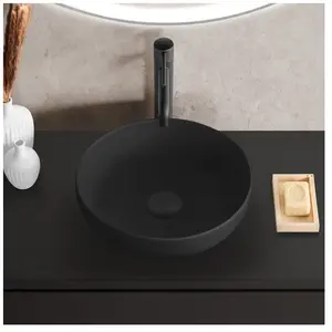 evineo ineo3 Vasque à poser Ø 37 H: 11 cm, surface facile à entretenir, BE0931BM, pas cher