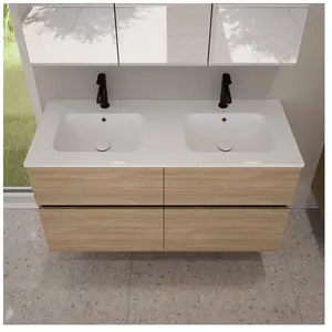 evineo ineo5 evo Plan vasque double slim l: 121,5 P: 46,5 cm, BE0837WH...