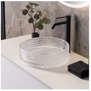 neoro n40 diamant Vasque à poser en verre Ø 40 H: 12 cm, BN0749GT, pas cher