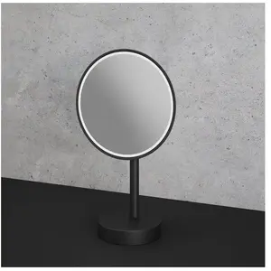 Viverso Zoom me Miroir cosmétique, avec éclairage, à grossissement x 5, sur pied , rechargeable par port USB-C, VM6501MB,