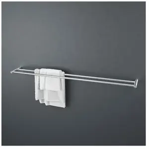 Viverso x steel Porte-serviettes de bain double l: 820 H: 20 P: 120 mm, VX4701BS, pas cher