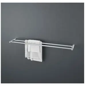 Viverso x steel Porte-serviettes de bain double l: 620 H: 20 P: 120 mm, VX4700BS, pas cher