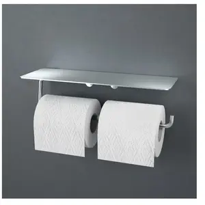 Viverso x steel Porte-papier toilette double avec tablette, mobile, VX2203BS, pas cher