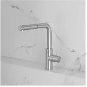 neoro F Mitigeur de cuisine en acier inoxydable, 2 jets, pivotant, dou... pas cher