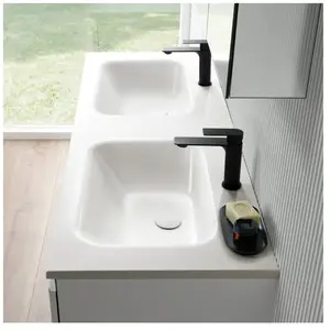 rivea Dia Plan vasque ultra plat l: 141 H: 14,2 P: 51,5 cm, BR0802WH,