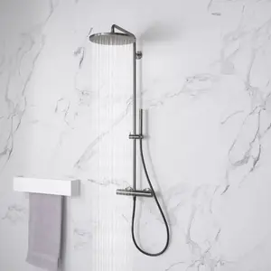 neoro Colonne de douche avec mitigeur thermostatique, douche de tête Ø... pas cher