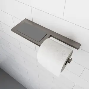 Viverso x add Dérouleur de papier toilette avec tablette, ouvert et fi... pas cher