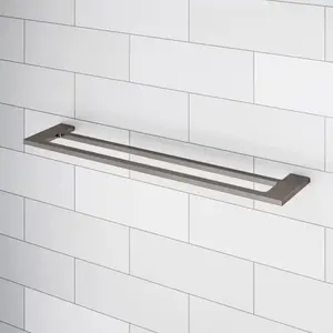 Viverso x add Porte-serviettes de bain double l: 600 H: 14 P: 125 mm, ... pas cher