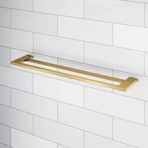 Viverso x add Porte-serviettes de bain double l: 600 H: 14 P: 125 mm, VA4700PG, pas cher