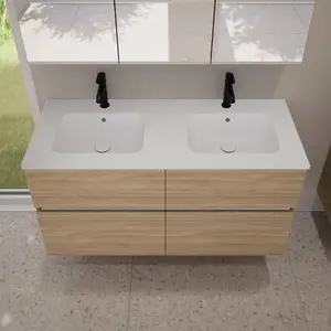 evineo ineo5 evo Plan vasque double slim l: 121,5 P: 46,5 cm, BE0837WM...