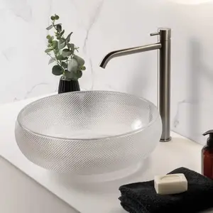 neoro n40 diamant Vasque à poser en verre Ø 41 H: 16 cm, BN0804GT, pas cher