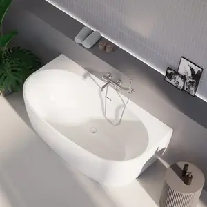 evineo ineo4 Baignoire semi-îlot L: 170 l: 90 H: 58 cm, BE0744WH,Vendu parreuter