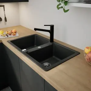 evineo line 300 Évier de cuisine avec deux cuves l: 86 P: 50 cm, ELN20... pas cher