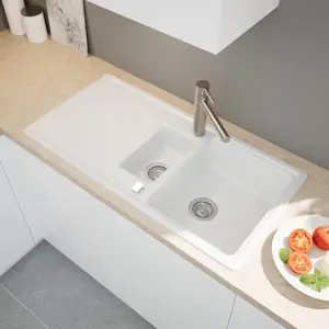 evineo line 350 Évier de cuisine avec demi-cuve et surface de dépose l...