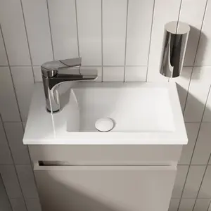 evineo ineo2 Lave-mains avec 1 trou de robinetterie l: 46,4 P: 25,6 cm, BE0841WH, pas cher