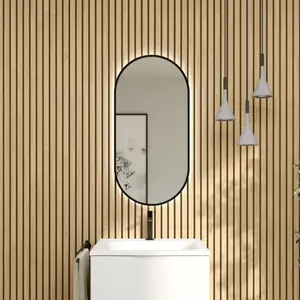 rivea Dia Miroir éclairé l: 45 H: 90 cm, avec effet Sunrise et cadre c...