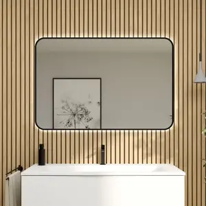 rivea Dia Miroir éclairé l: 120 H: 80 cm, avec effet Sunrise et cadre ...