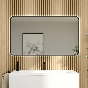 rivea Dia Miroir éclairé l: 140 H: 80 cm, avec effet Sunrise et cadre ... pas cher