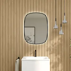 rivea Dia Miroir éclairé l: 60 H: 80 cm, avec effet Sunrise et cadre c...