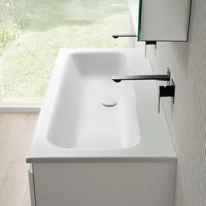 rivea Dia Plan vasque ultra plat l : 141 H : 14,2 P : 51,5 cm, BR0126W... pas cher