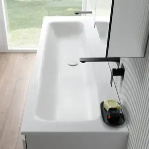 rivea Dia Plan vasque ultra plat l : 161 H : 14,2 P : 51,5 cm, BR0128W...