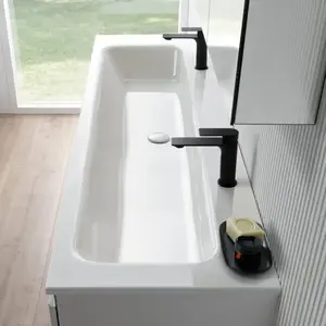 rivea Dia Plan vasque ultra plat l: 161 H: 14,2 P: 51,5 cm, BR0129WH,