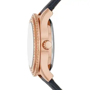 Montre Femme FOSSIL STELLA en Cuir Bleu pas cher