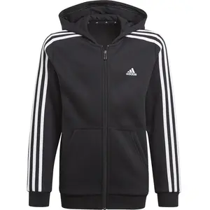 Comparateur de prix : Veste zippé à capuche enfant adidas Essentials 3S Noir 5/6 ans GQ8900