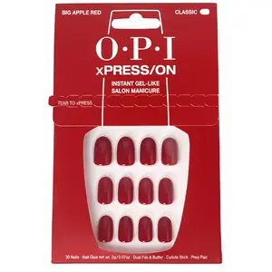 Comparateur de prix : xPRESS-ON - Big Apple Red - Faux ongles réutilisables, effet gel - OPI