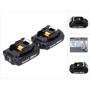 Set de batterie 18V avec 2x Batteries BL1820B 2,0 Ah (2x 197254-9) - Makita pas cher