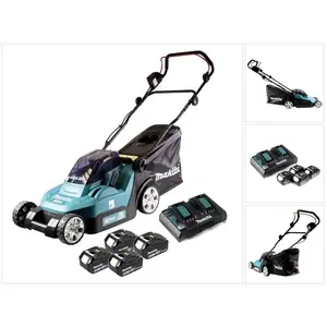 Comparateur de prix : Makita DLM 382 PG4 batterie tondeuse 36 V ( 2x 18 V ) 38 cm 40 l + 4x ...