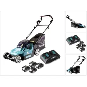 Comparateur de prix : Dlm 382 PF4 batterie tondeuse 36 v ( 2x 18 v ) 38 cm 40 l + 4x batteri...