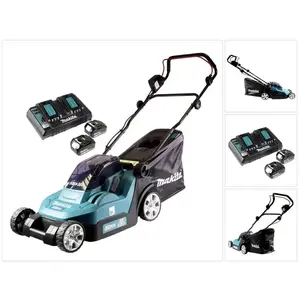 Comparateur de prix : Dlm 382 PF2 batterie tondeuse 36 v ( 2x 18 v ) 38 cm 40 l + 2x batteri...