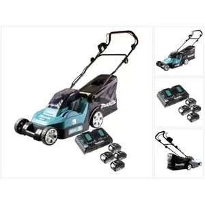 Comparateur de prix : Dlm 432 PF4 Tondeuse à gazon sans fil 36 v ( 2x 18 v ) 43 cm sans bala...