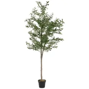 Comparateur de prix : ML-DESIGN Olivier artificiel plantes artificielles arbre artificiel en pot 210 cm