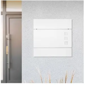 Comparateur de prix : ECD Germany Boîte aux Lettres Murale - 37 x 10,5 x 36,5 cm - avec Comp...