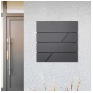 Comparateur de prix : ML-DESIGN Ecd Germany Boîte aux Lettres avec Compartiment à Journaux 37x11x37 cm en Acier Inoxydable Anthracite avec 2 clés Incluses, Boîte aux Lettres Murale,
