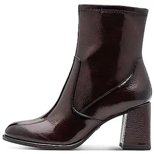 Tamaris Femmes Bottine Fermeture éclair Talon bloc élégant 1-25357-41, Taille:39 EU, Couleur:Violet pas cher