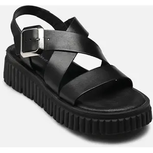 Comparateur de prix : Tamaris Femme Damen 1-28705-44 Sandale cale, Noir, 37 EU