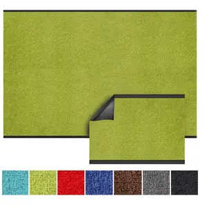 Karat - Paillasson d'entrée sur mesure Monochrom Vert citron 90 x 100 cm