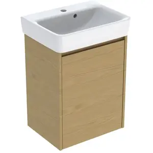 Geberit Renova Plan ensemble lave-mains avec meuble sous lavabo, 1 porte, 50x69,7x38cm, 504.035.PS.1 pas cher
