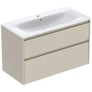 Geberit Renova Plan Meuble avec vasque, 2 tiroirs, 504041DB8, pas cher