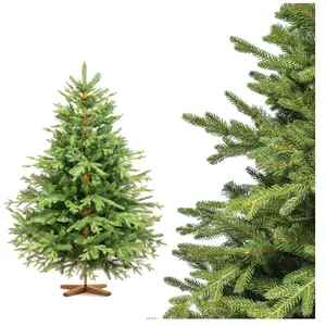 FairyTrees Sapin de Noël Artificiel 180 cm | Arbre de Noël avec suppor... pas cher