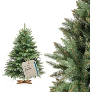 FAIRYTREES Sapin de Noël artificiel, Nordmann Premium 120 cm pas cher
