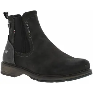 Mustang - Boots De Ville à Talon Plat Mustang Gris Graphite - Graphite - Taille 44 44 pas cher