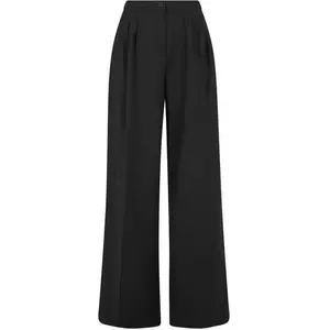 Urban Classics Pantalon en tissu Femme Ladies Wide Leg Pants noir 31 pas cher