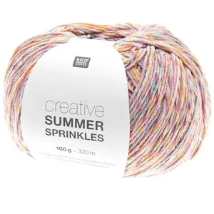 Rico Design Pelote de coton Creative Summer Sprinkles - 100Gr -(...) - 001 Multicolore Pastel