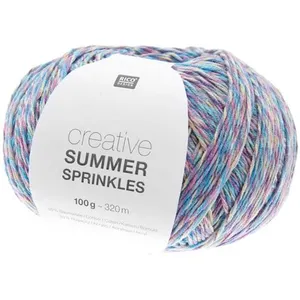 Rico Design Pelote de coton Creative Summer Sprinkles - 100Gr -(...) - 003 Bleu Sky